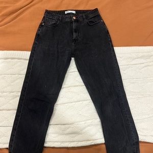 Zara High Rise Straight Jeans